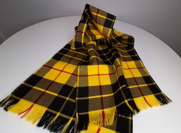 MacLeod Dress tartan fine wool scarf - Image 2