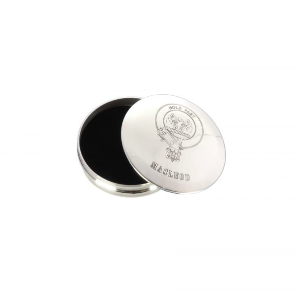 MacLeod Clan Crest Pewter Trinket Box - Image 2