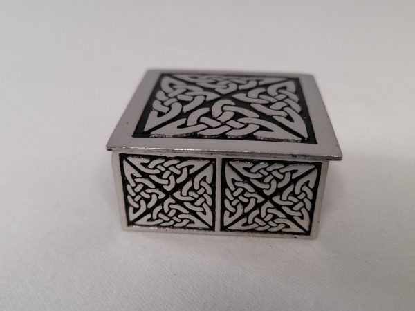 Celtic pewter small square box - Image 2
