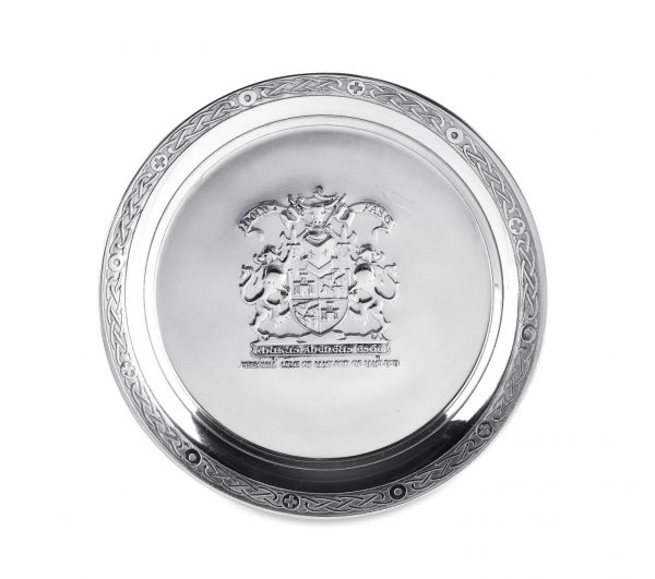 MacLeod Coat of Arms Pewter Salver