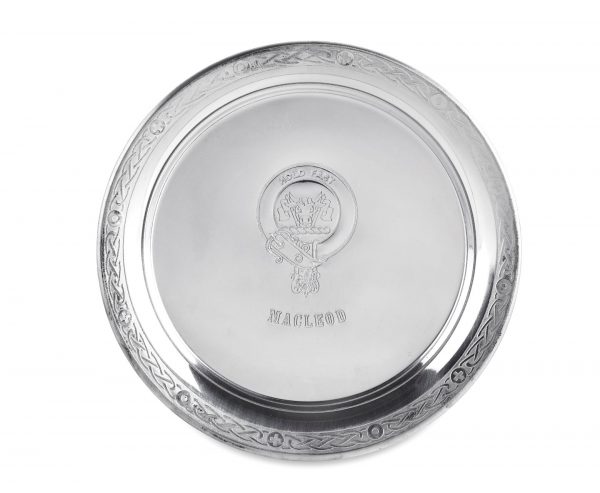 MacLeod Clan Crest Pewter Salver