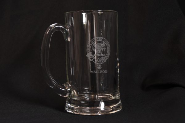 MacLeod Clan Crest Glass Tankard