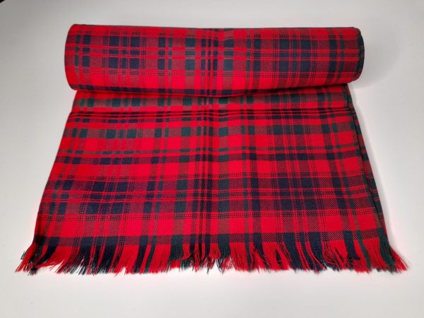 MacLeod Modern Red Fine Wool Scarf