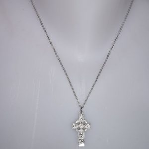 Columba cross pewter necklace