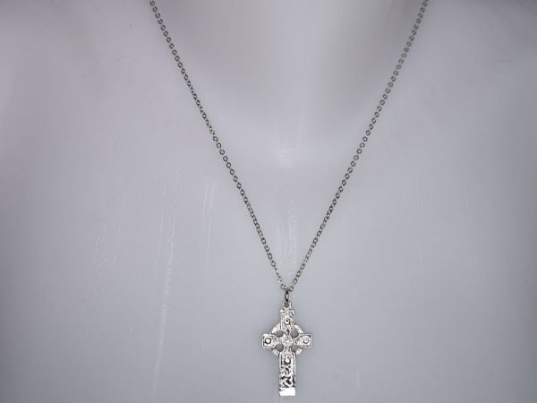 Columba cross pewter necklace