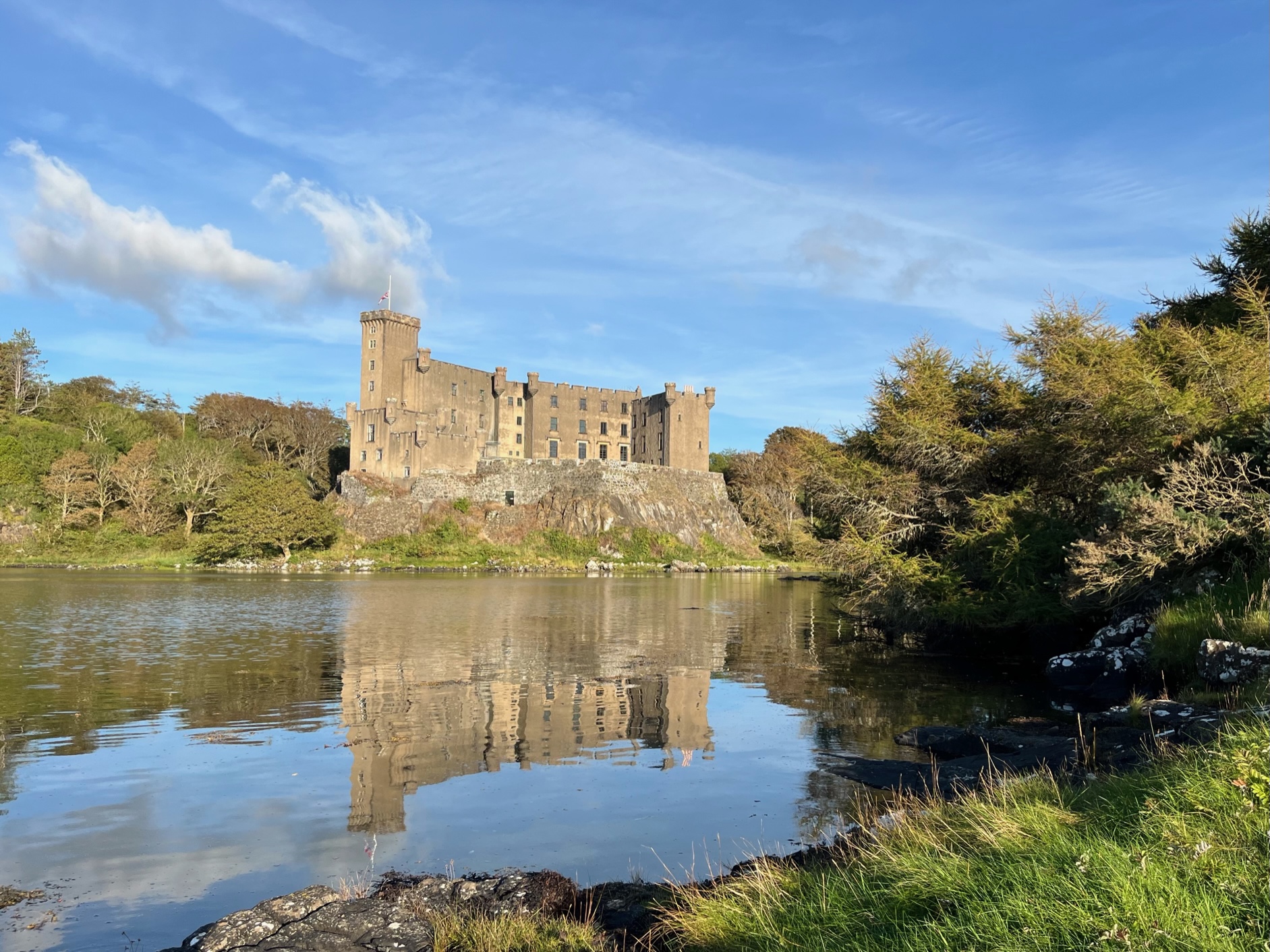 Dunvegan castle in the sunshine Dunvegan castle in the sunshine